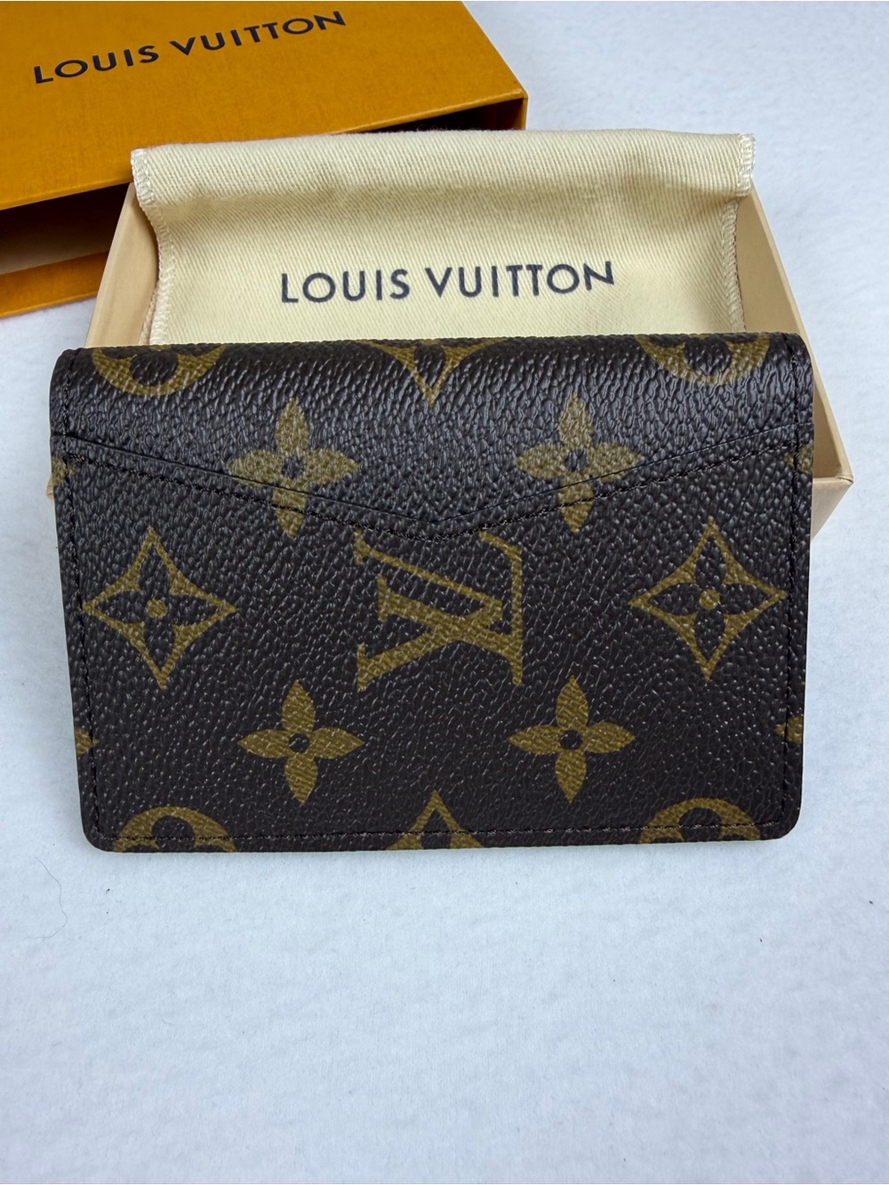 Like New Louis Vuitton Monogram Pocket Organizer Wallet Card Holder w/ Microchip - Picture 3 of 12